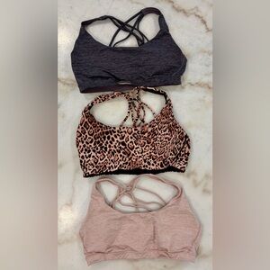 Victoria’s Secret Sports Bras Lot of 3 | Size L | Strappy Back Activewear